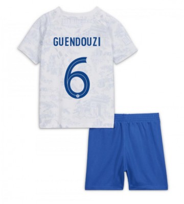Frankrig Matteo Guendouzi #6 Udebanesæt Børn VM 2022 Kort ærmer (+ korte bukser)